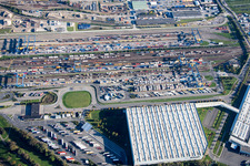Vue d'oiseau de Du nord à le quartier BASF in Ludwigshafen am Rhein dans le département Rhénanie-Palatinat, Allemagne