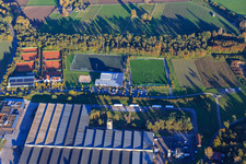Vue aérienne de Terrains de sport de TVGG Lorsch à Lorsch dans le département Hesse, Allemagne