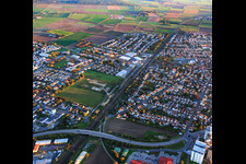 Gernsheim dans le département Hesse, Allemagne d'en haut