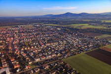 Vue aérienne de Einhausen dans le département Hesse, Allemagne