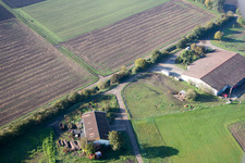 Photographie aérienne de Bürstadt dans le département Hesse, Allemagne