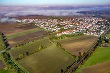 Vue aérienne de Quartier Bobstadt in Bürstadt dans le département Hesse, Allemagne