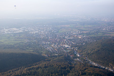 Vue aérienne de Vallée d'Alb à Ettlingen dans le département Bade-Wurtemberg, Allemagne