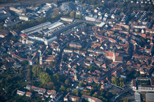 Vue oblique de Quartier Durlach in Karlsruhe dans le département Bade-Wurtemberg, Allemagne