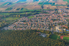 Vue aérienne de Rue Karl Maupai à Rülzheim dans le département Rhénanie-Palatinat, Allemagne