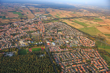 Vue aérienne de Rue Gutenberg à Rülzheim dans le département Rhénanie-Palatinat, Allemagne