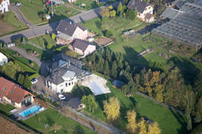 Vue oblique de Niederrœdern dans le département Bas Rhin, France