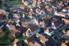 Niederrœdern dans le département Bas Rhin, France d'en haut