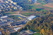 Vue aérienne de Nouveau EDEKA à Kandel dans le département Rhénanie-Palatinat, Allemagne