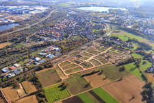 Vue aérienne de Nouvelle zone de développement de Niederwiesen à Wörth am Rhein dans le département Rhénanie-Palatinat, Allemagne