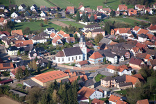 Photographie aérienne de Niederlauterbach dans le département Bas Rhin, France