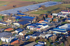 Vue aérienne de Zone industrielle de Am Gäxwald vue de l'ouest à Herxheim bei Landau dans le département Rhénanie-Palatinat, Allemagne