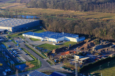 Photographie aérienne de Zone industrielle Horst, Alfa Aesar GmbH à le quartier Minderslachen in Kandel dans le département Rhénanie-Palatinat, Allemagne