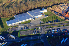 Vue aérienne de Zone industrielle de Horst, Alfa Aesar GmbH à le quartier Minderslachen in Kandel dans le département Rhénanie-Palatinat, Allemagne