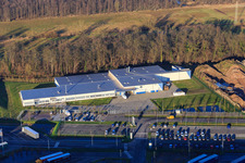 Vue d'oiseau de Zone industrielle de Horst, Alfa Aesar GmbH à le quartier Minderslachen in Kandel dans le département Rhénanie-Palatinat, Allemagne