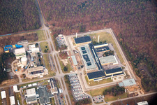 Photographie aérienne de Campus Nord du KIK à le quartier Leopoldshafen in Eggenstein-Leopoldshafen dans le département Bade-Wurtemberg, Allemagne