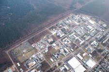 Photographie aérienne de Campus Nord du KIK à le quartier Leopoldshafen in Eggenstein-Leopoldshafen dans le département Bade-Wurtemberg, Allemagne