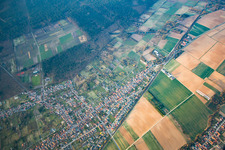 Vue oblique de Quartier Schaidt in Wörth am Rhein dans le département Rhénanie-Palatinat, Allemagne
