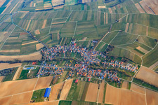 Photographie aérienne de Vue d'ensemble du village en hiver depuis le sud à Dierbach dans le département Rhénanie-Palatinat, Allemagne