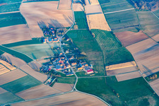 Quartier Deutschhof in Kapellen-Drusweiler dans le département Rhénanie-Palatinat, Allemagne d'en haut