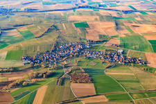Photographie aérienne de Vue d'ensemble du village en hiver depuis le nord à Oberhausen dans le département Rhénanie-Palatinat, Allemagne