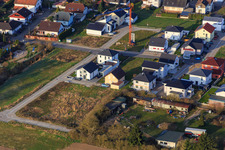 Vue aérienne de Nouvelle zone de développement de Holderbusch vue du nord-est à Minfeld dans le département Rhénanie-Palatinat, Allemagne
