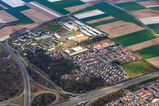 Vue aérienne de Bundeswehr à Speyer dans le département Rhénanie-Palatinat, Allemagne