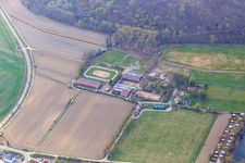 Vue aérienne de Rexhof à Altrip dans le département Rhénanie-Palatinat, Allemagne