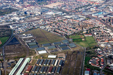 Vue aérienne de À l'Aubuckel à le quartier Käfertal in Mannheim dans le département Bade-Wurtemberg, Allemagne