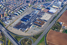 Vue aérienne de EKZ à Viernheimer Kreuz à Viernheim dans le département Hesse, Allemagne