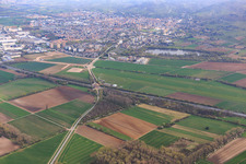 Vue aérienne de Aérodrome à Heppenheim dans le département Hesse, Allemagne