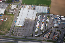 Vue aérienne de Quincaillerie B1 Discount à Bensheim dans le département Hesse, Allemagne