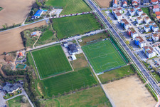 Vue aérienne de Parc sportif de SSG Bensheim Hockey et FC Italia Bensheim eV à Bensheim dans le département Hesse, Allemagne