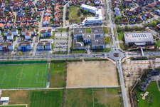 Vue aérienne de Centre de bureaux Bensheim sur le Berliner Ring à Bensheim dans le département Hesse, Allemagne