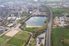 Photographie aérienne de Agrandissement du contournement le long du périphérique berlinois à Bensheim dans le département Hesse, Allemagne