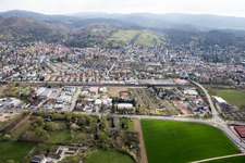 Vue oblique de Quartier Auerbach in Bensheim dans le département Hesse, Allemagne