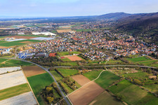 Vue oblique de Zwingenberg dans le département Hesse, Allemagne