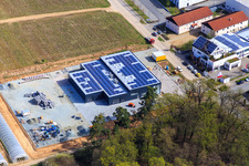 Vue aérienne de Autohaus Alsbach Bayram GmbH - Alsbach-Hähnlein à le quartier Sandwiese in Alsbach-Hähnlein dans le département Hesse, Allemagne