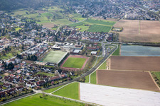 Vue aérienne de FC Alsbach eV à Alsbach-Hähnlein dans le département Hesse, Allemagne