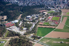 Vue aérienne de Quartier Jugenheim an der Bergstrasse in Seeheim-Jugenheim dans le département Hesse, Allemagne