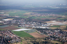 Quartier Jugenheim an der Bergstrasse in Seeheim-Jugenheim dans le département Hesse, Allemagne hors des airs