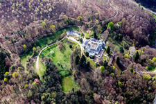 Vue oblique de La gastronomie d'Annette au château Heiligenberg à Jugenheim à Seeheim-Jugenheim dans le département Hesse, Allemagne