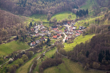 Vue aérienne de Quartier Stettbach in Seeheim-Jugenheim dans le département Hesse, Allemagne