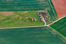 Vue aérienne de Aérodrome modèle à Ober-Ramstadt dans le département Hesse, Allemagne