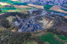 Vue oblique de Roßdorf dans le département Hesse, Allemagne