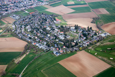 Vue aérienne de Quartier Gundernhausen in Roßdorf dans le département Hesse, Allemagne