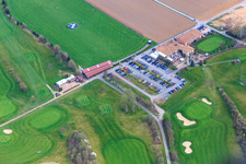 Vue aérienne de Terrain de golf à Groß-Zimmern dans le département Hesse, Allemagne