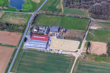 Vue oblique de Groß-Zimmern dans le département Hesse, Allemagne