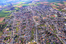 Vue aérienne de Dieburg dans le département Hesse, Allemagne