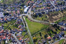 Vue aérienne de Chemin de pierre à Dieburg dans le département Hesse, Allemagne
